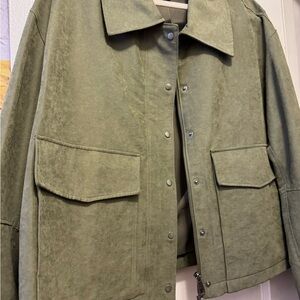 Women’s Olive Green Suede Jacket